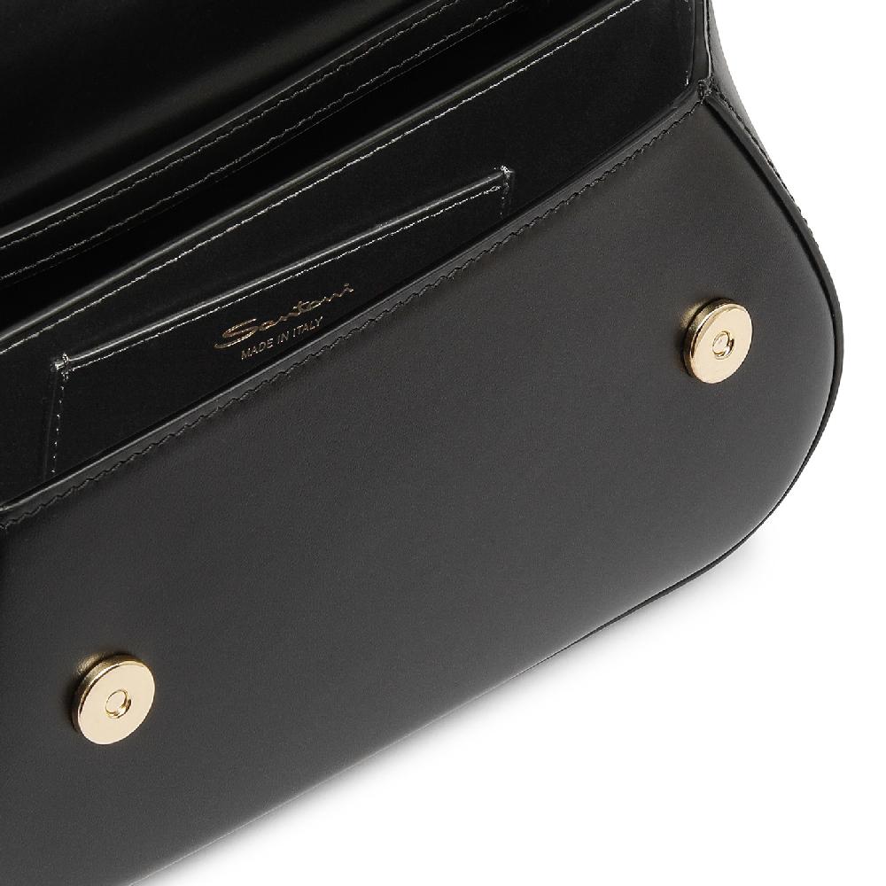 Santoni Borsa ThePluto a tracolla in pelle nera Qualità