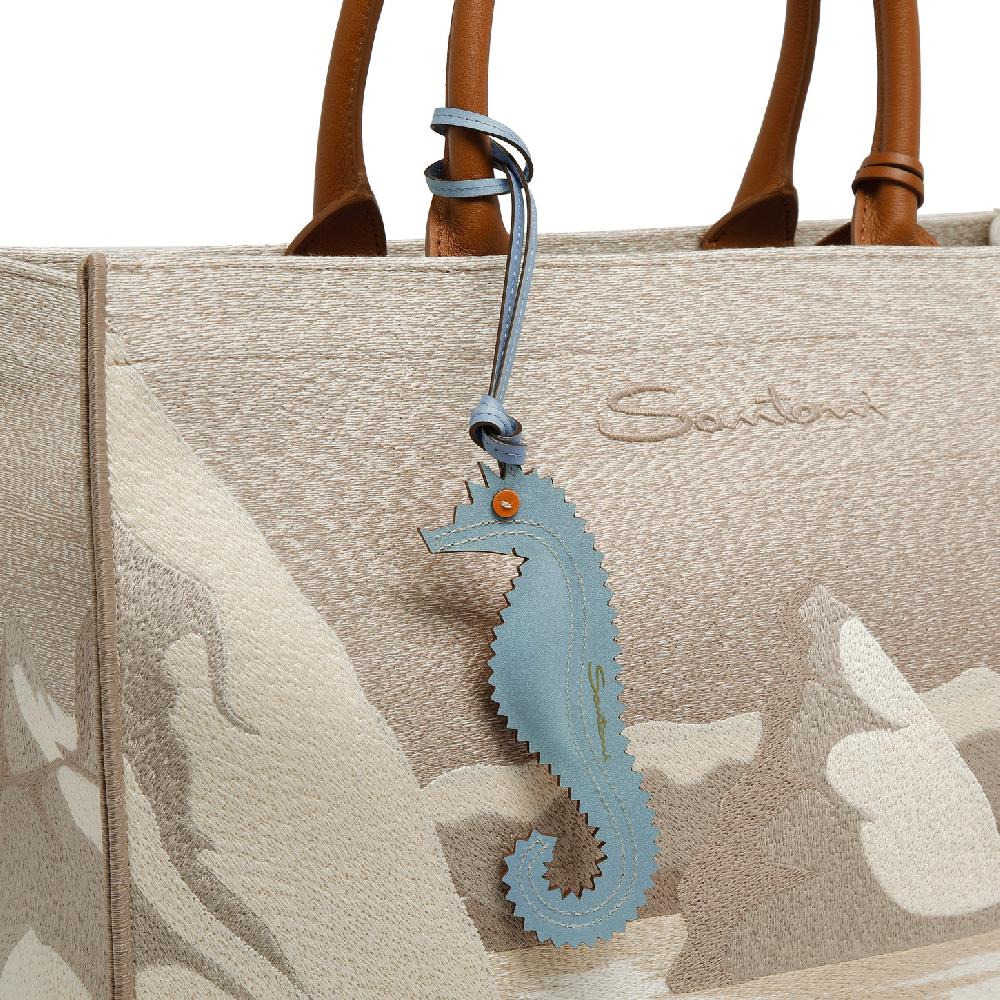 Santoni Charm cavalluccio marino in pelle arancione Saldi