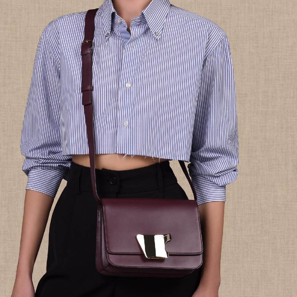 Santoni Borsa a tracolla in pelle bordeaux Fino Al -60%