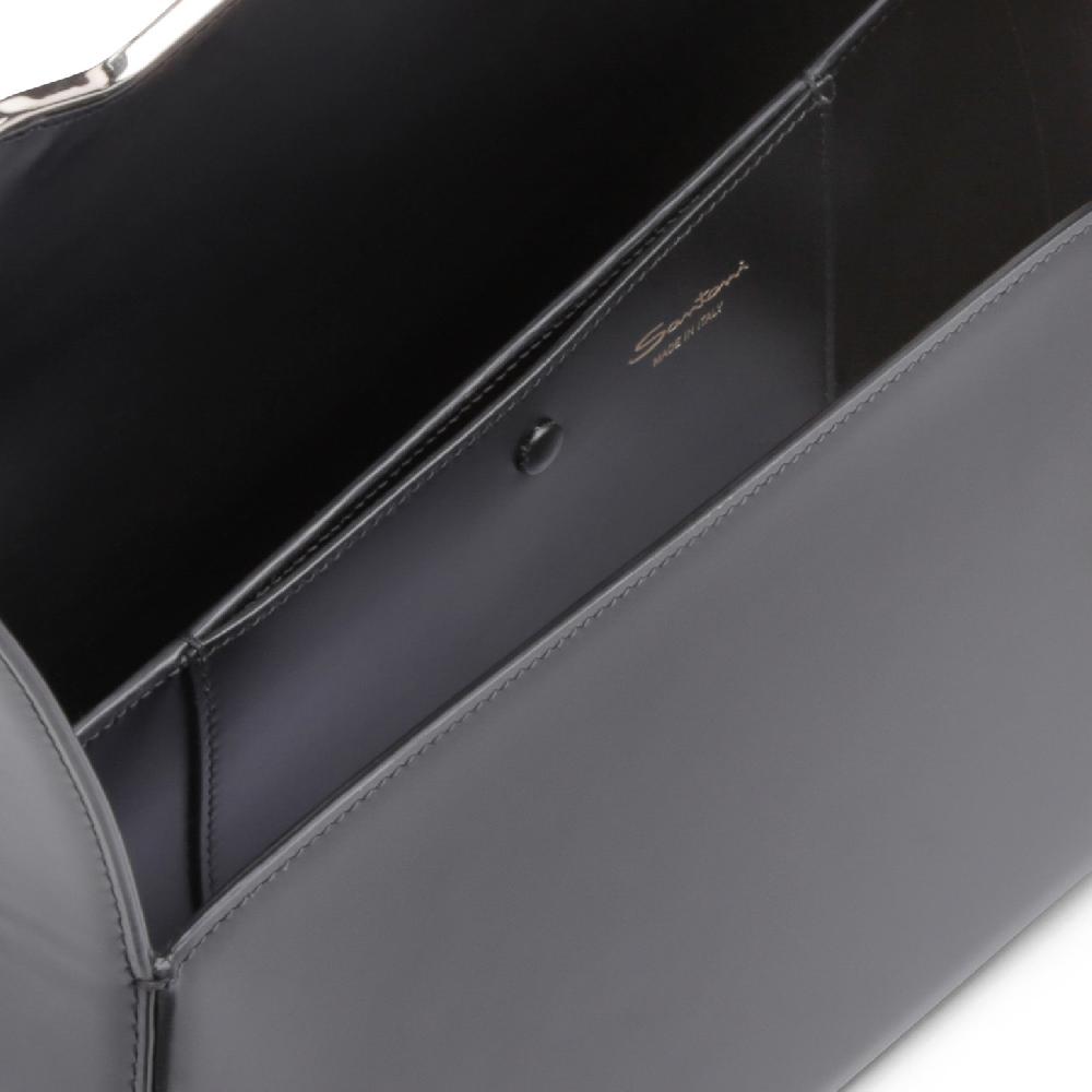 Santoni Borsa ThePluto in pelle nera Affare Del Giorno