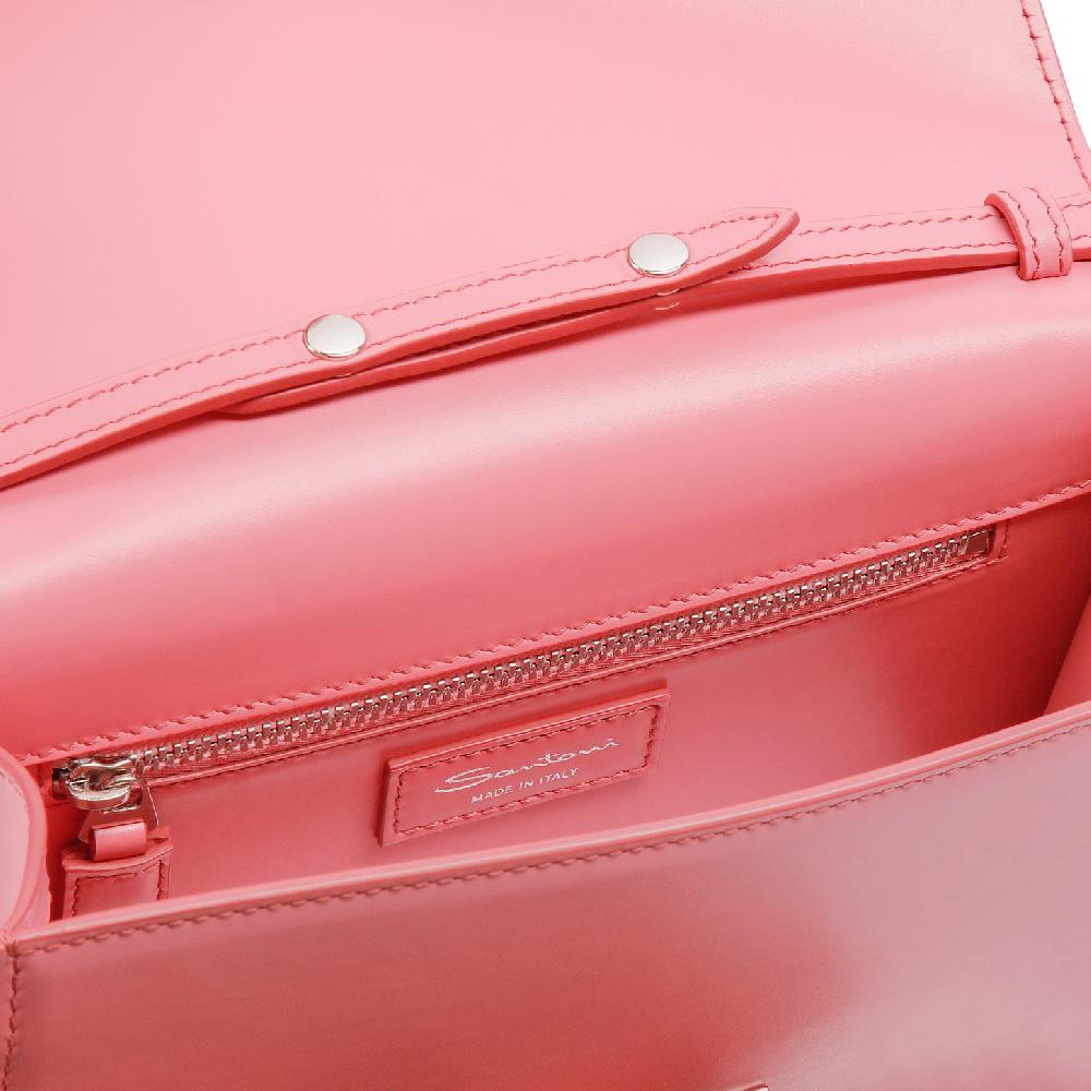 Santoni Borsa a tracolla in pelle rosa Prezzo Ridotto