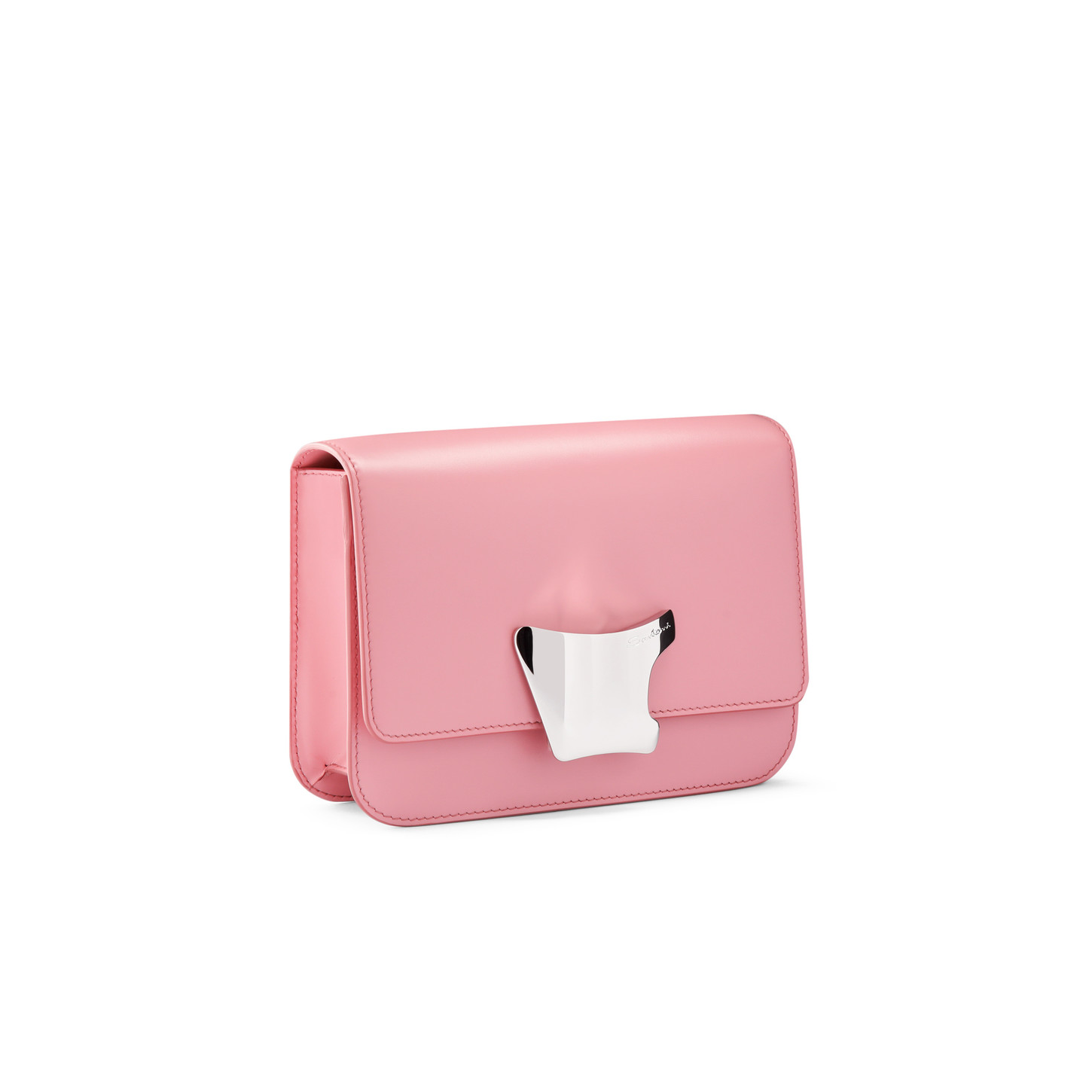 Santoni Borsa a tracolla in pelle rosa Prezzo Ridotto