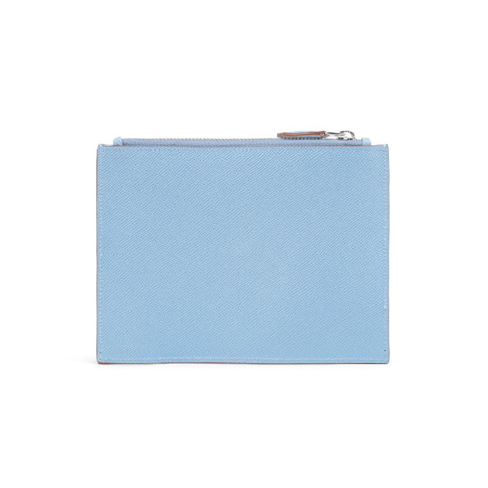 Santoni Pouch piccola in Saffiano azzurro Outlet