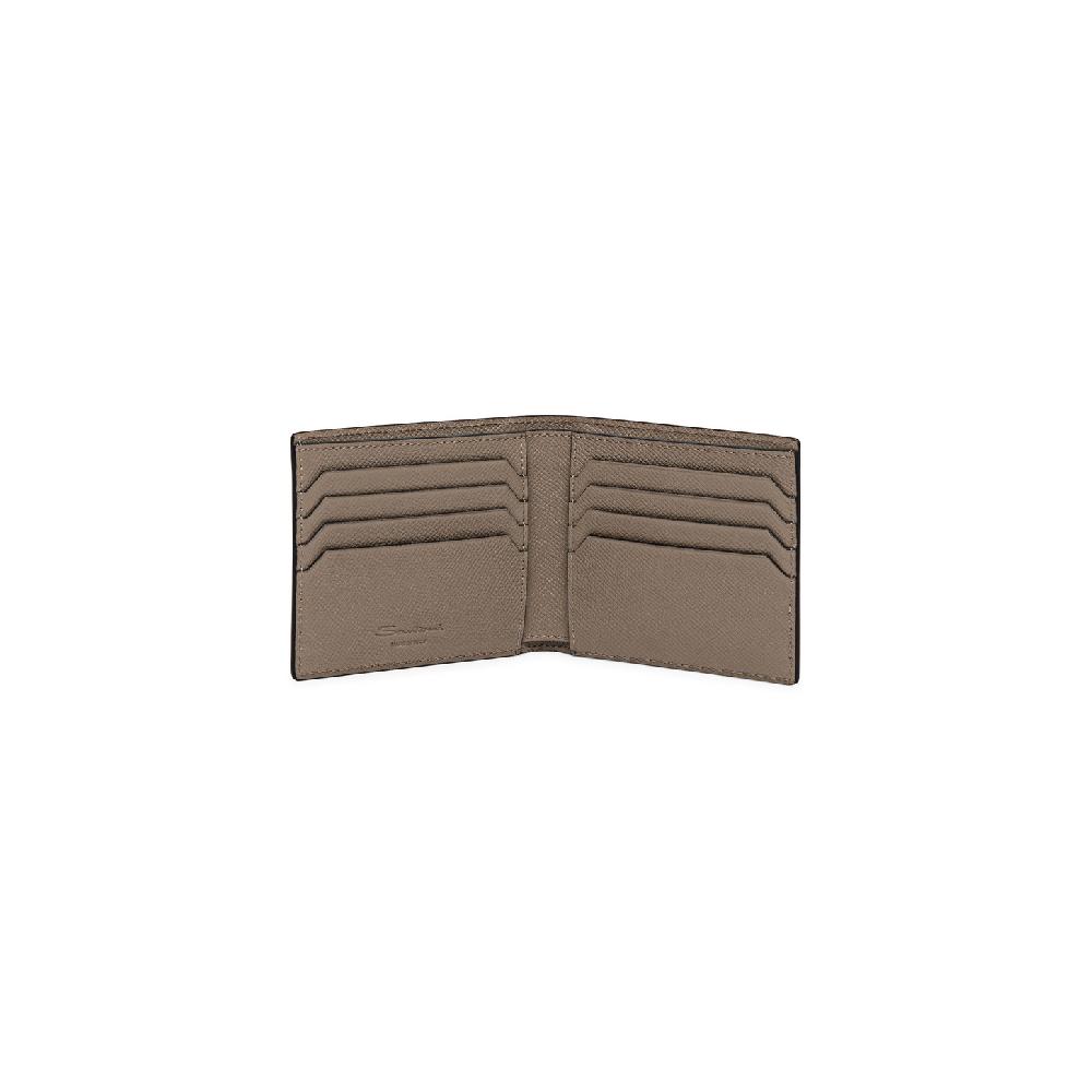 Santoni Portafoglio in saffiano beige I Più Venduti