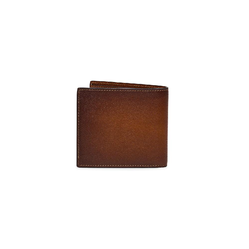 Santoni Portafoglio in saffiano marrone Italia