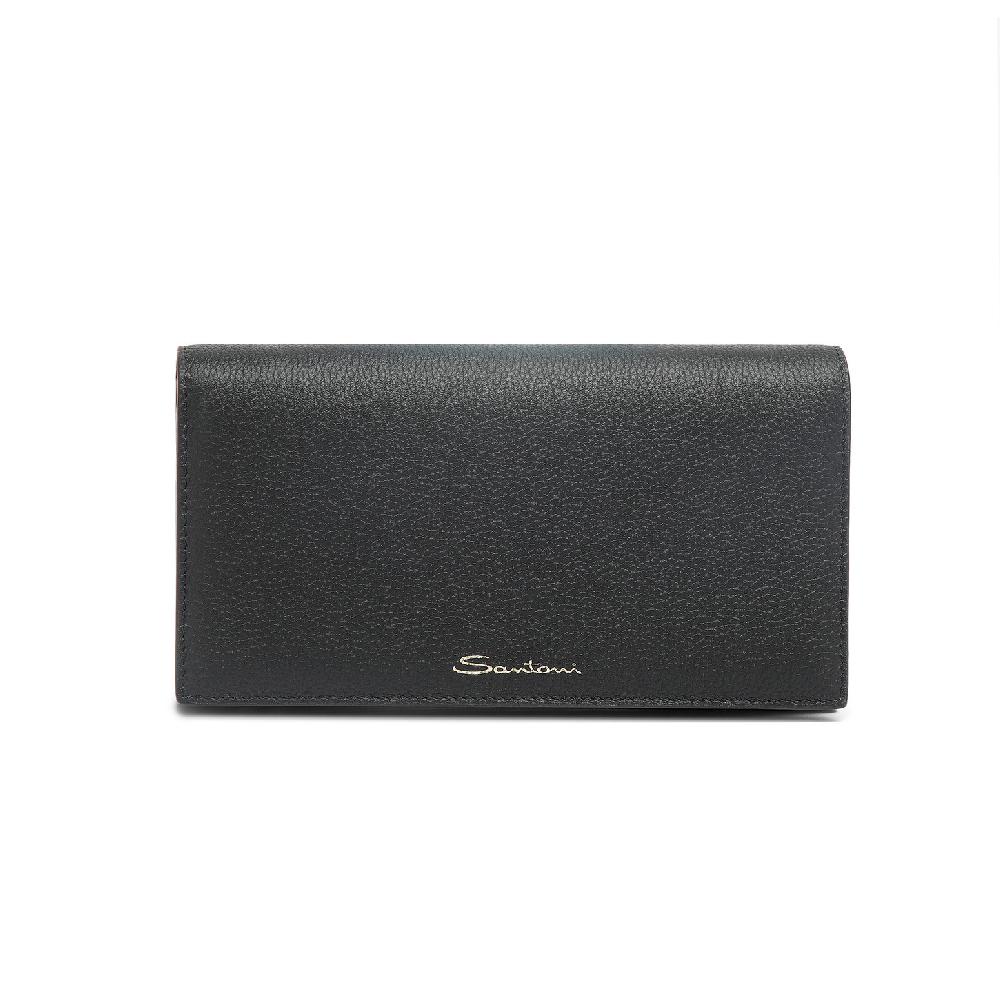Santoni Borsa a tracolla in pelle nera
