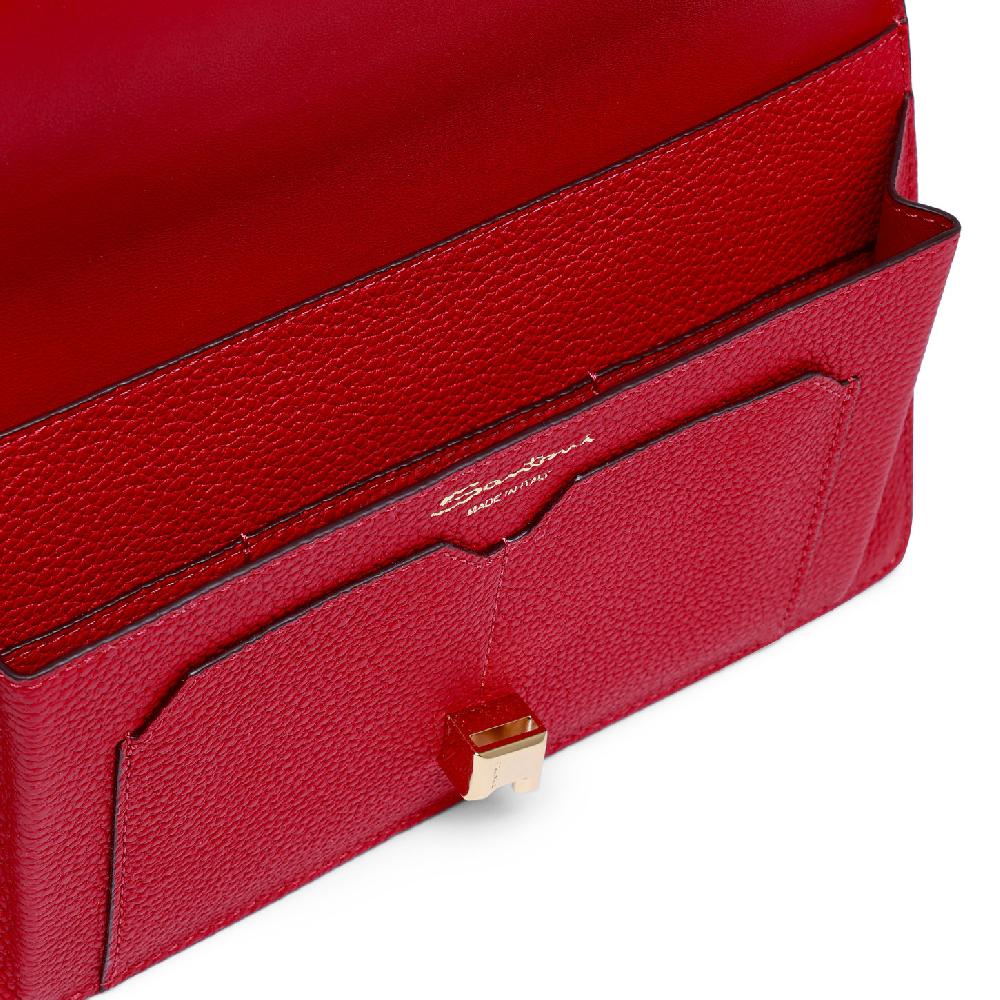 Santoni Porta documenti in pelle rossa Acquista Ora