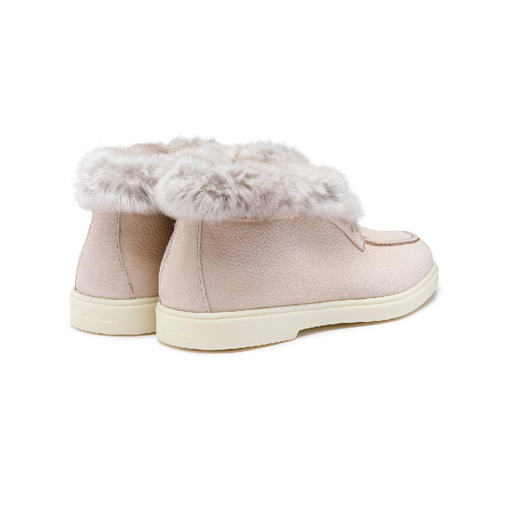 Santoni Stivaletto desert da donna in nabuk rosa Sottocosto