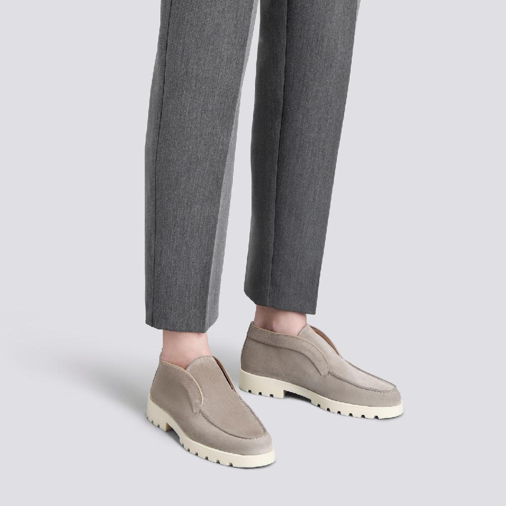 Santoni Stivaletto desert da donna in suede tortora Novità