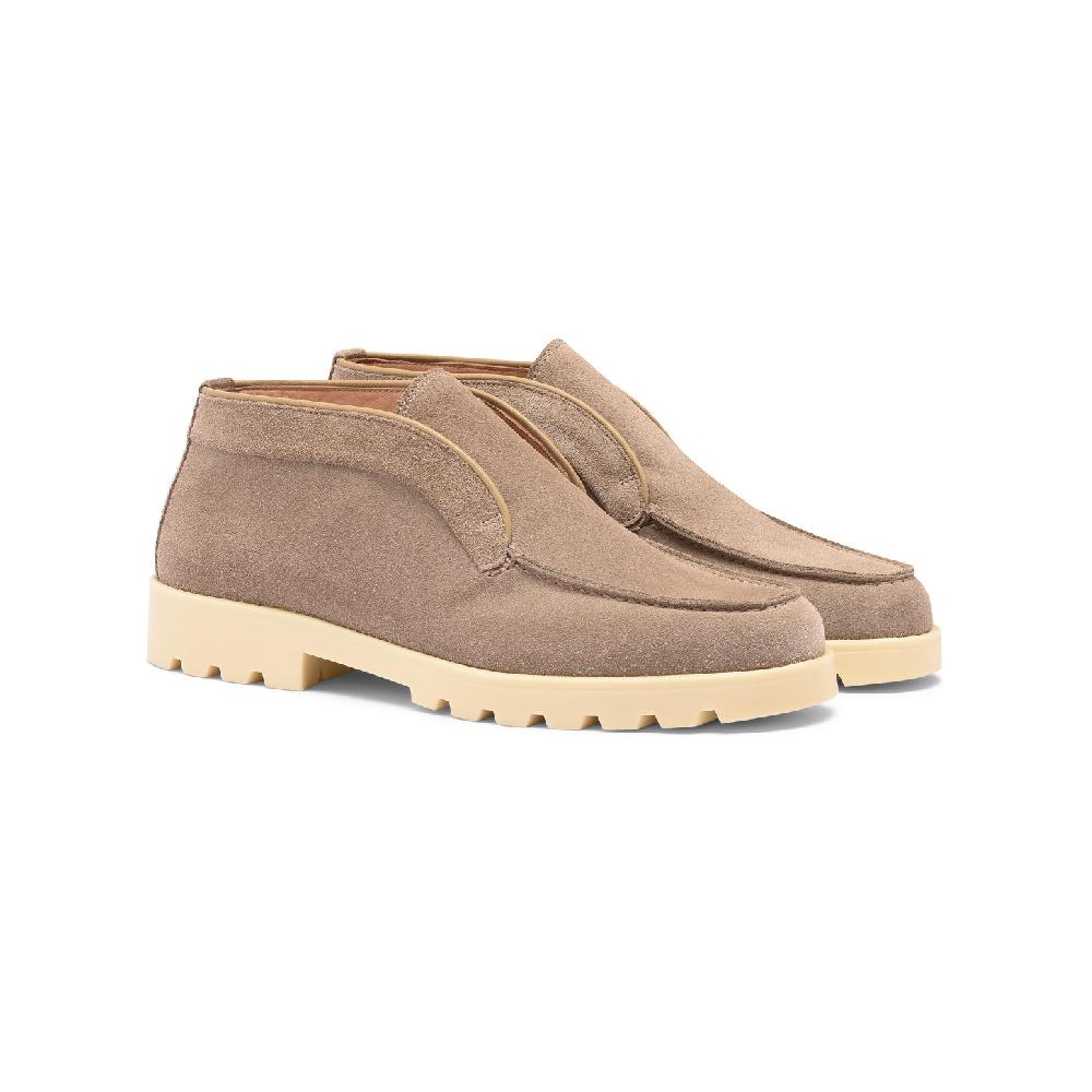 Santoni Stivaletto desert da donna in suede tortora Novità
