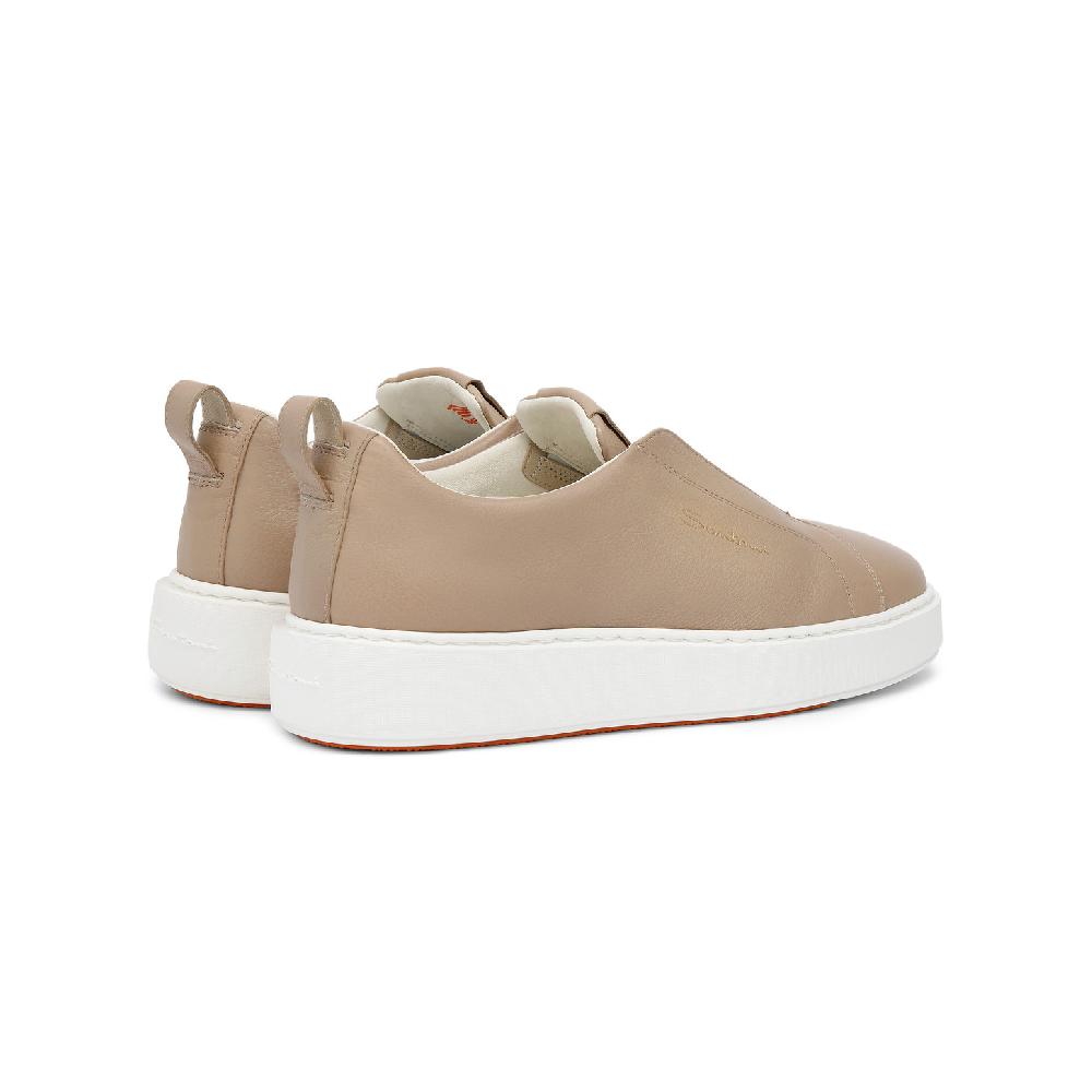 Santoni Sneaker slip-on da donna in pelle rosa Sconto