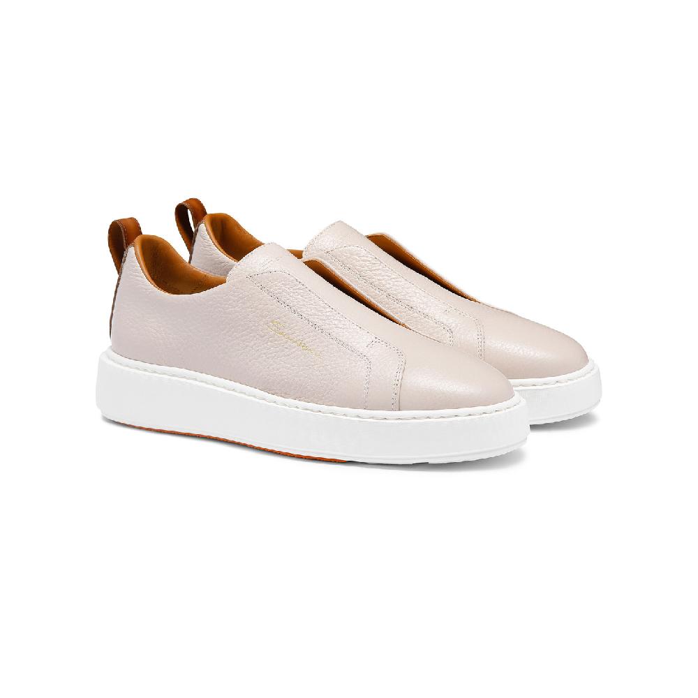 Santoni Sneaker slip-on da donna in pelle bottalata nude Offerta
