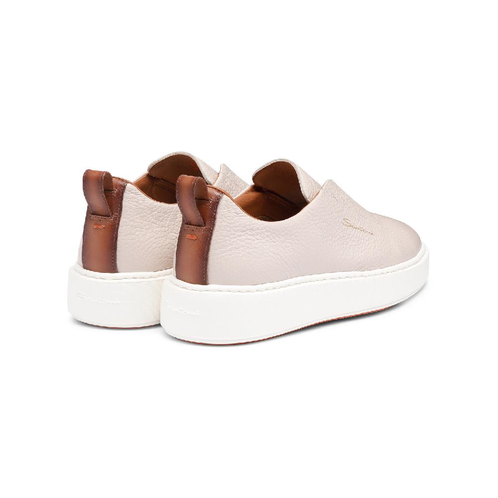 Santoni Sneaker slip-on da donna in pelle bottalata nude Offerta
