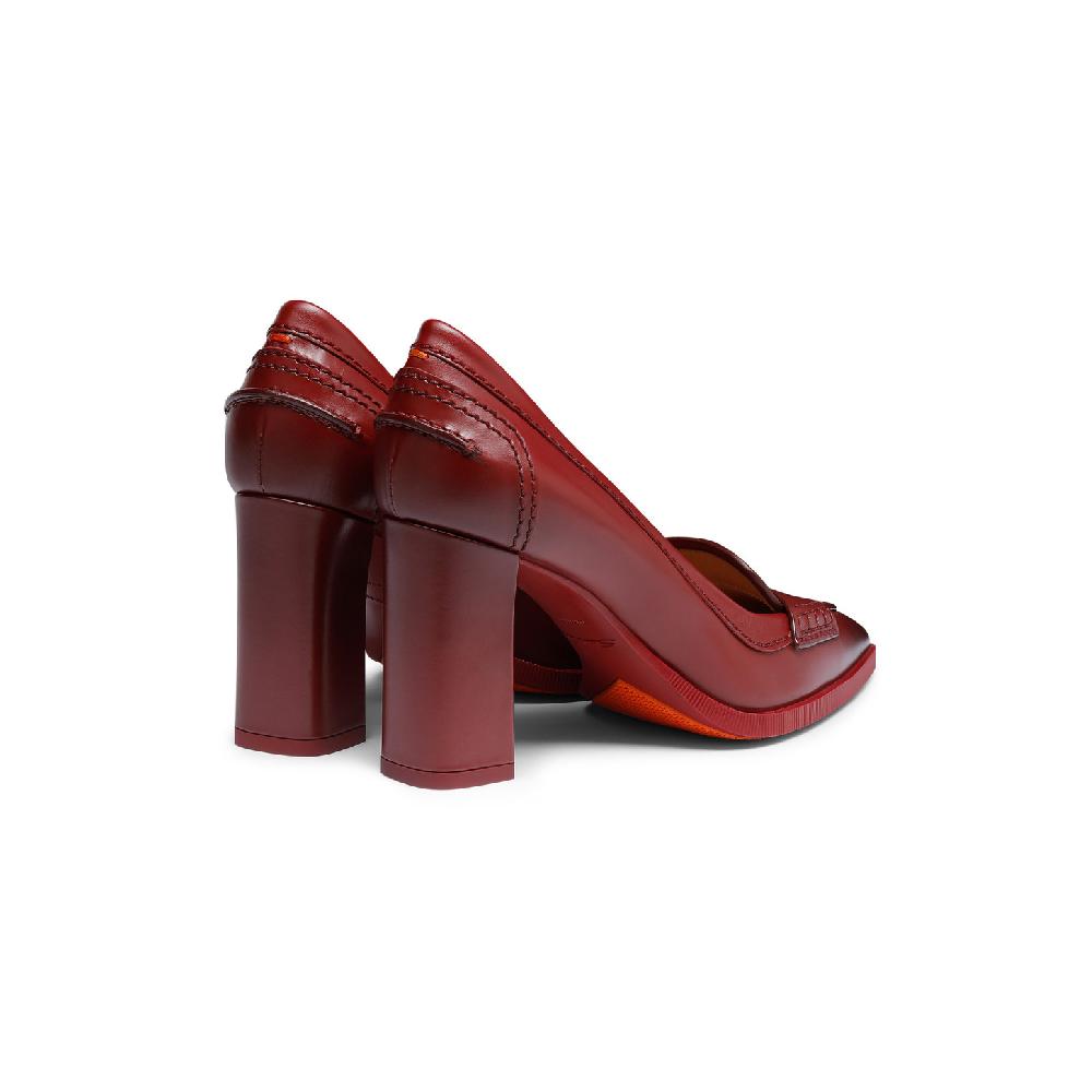 Santoni Décolletés tacco alto da donna in pelle rossa Offerte