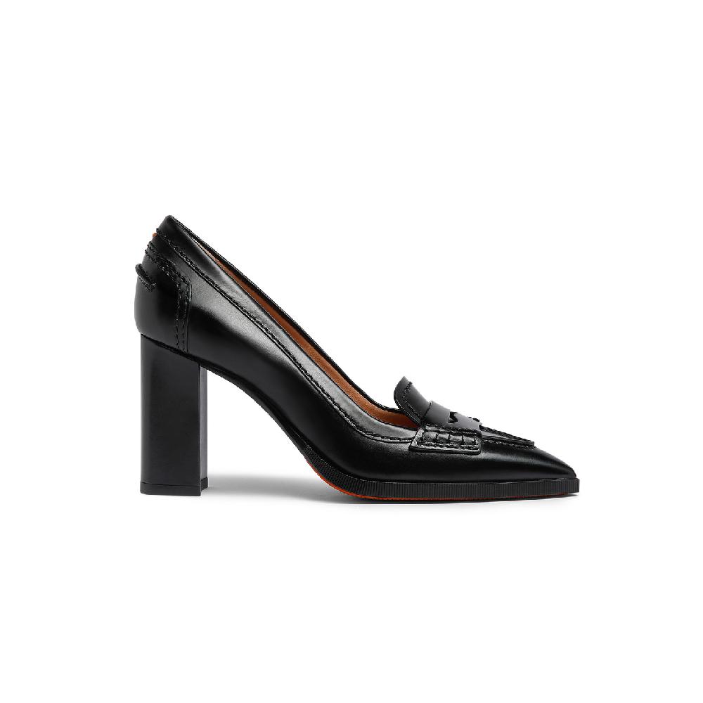 Santoni Décolletés tacco alto da donna in pelle nera