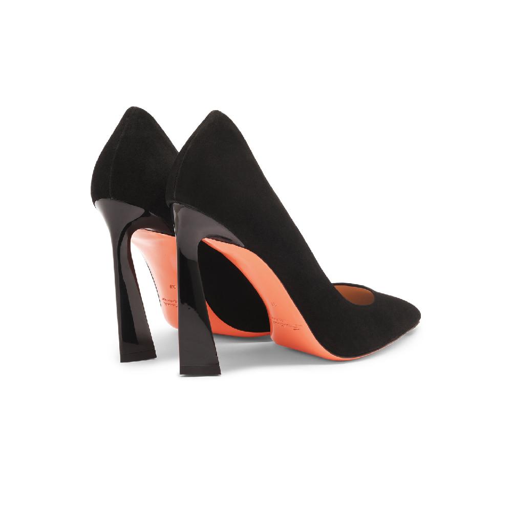 Santoni Décolletés tacco alto da donna in suede nero Vendita Calda
