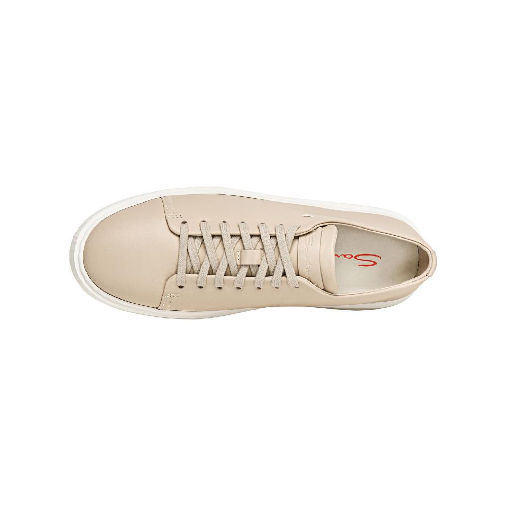 Santoni Sneaker da donna in pelle beige Saldi Di Fabbrica