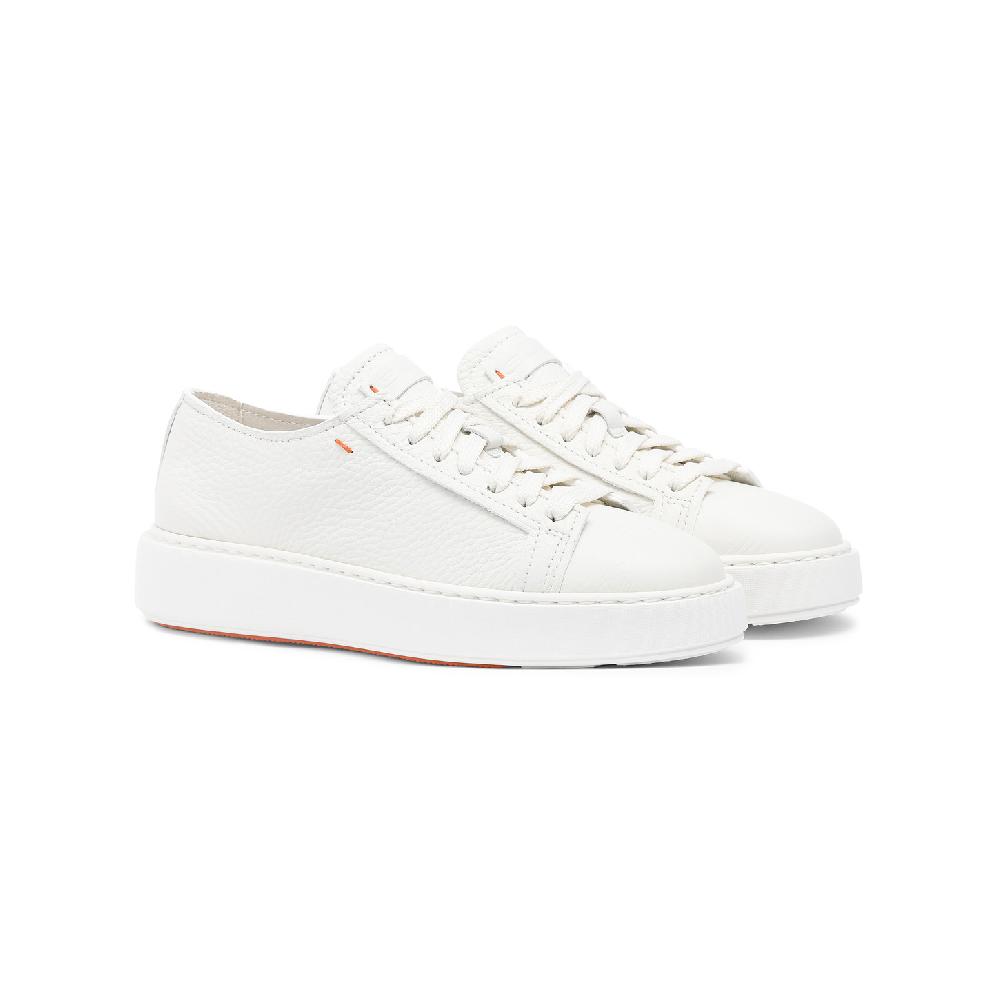 Santoni Sneaker da donna in pelle bottalata bianca I Più Venduti