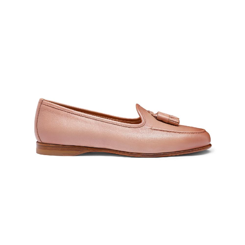 Santoni Mocassino Andrea con nappe da donna in pelle rosa