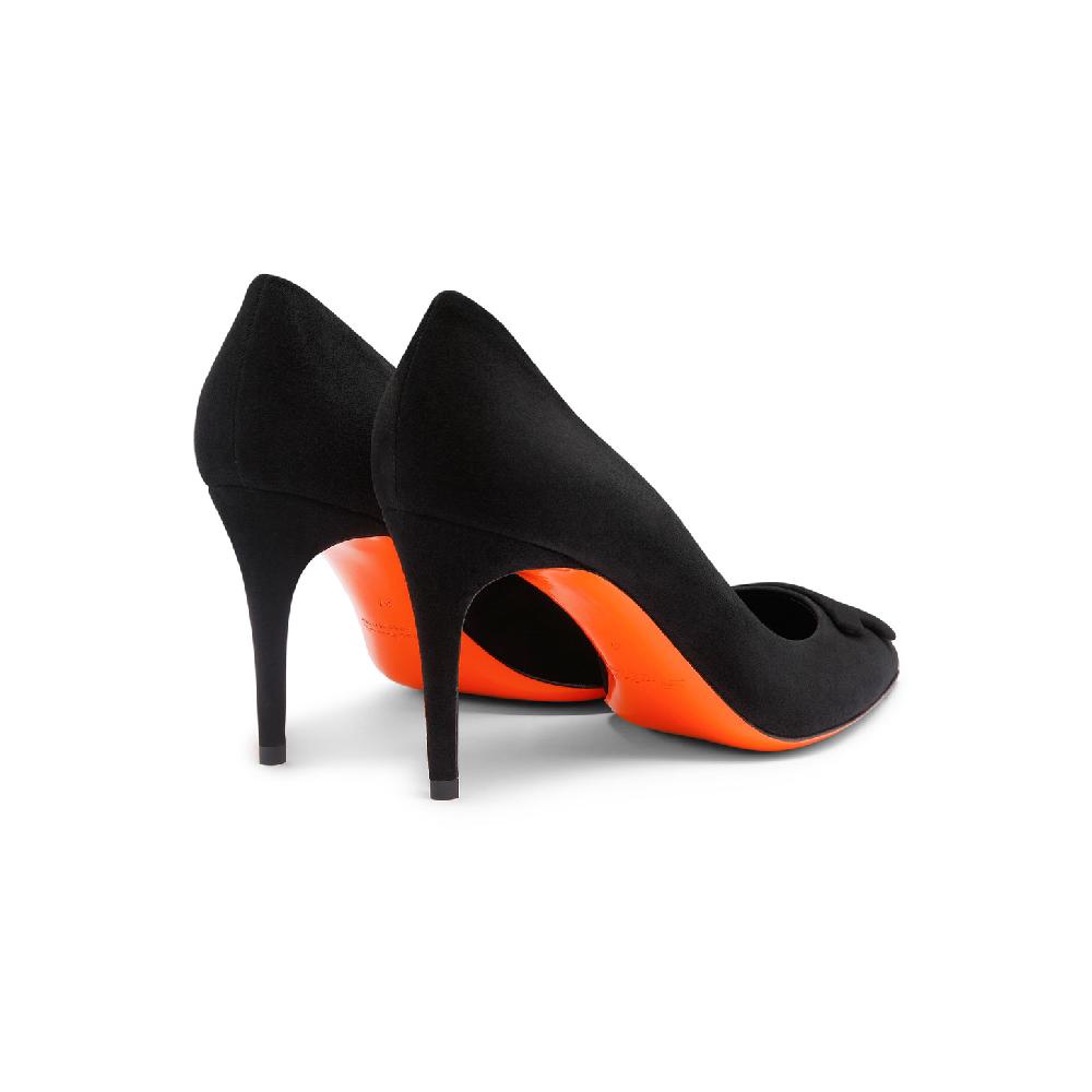 Santoni Décolletés tacco alto Santoni Sibille da donna in suede nero In Linea