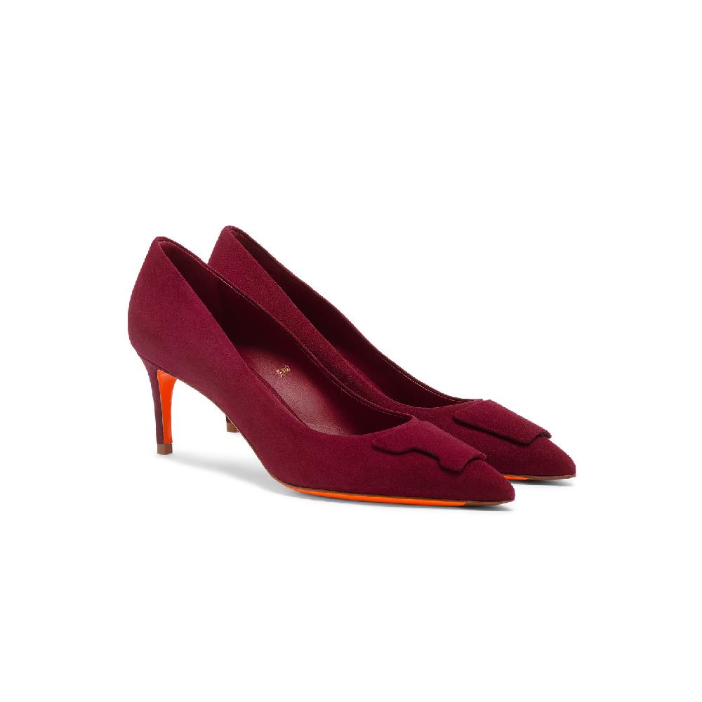 Santoni Décolletés tacco medio Santoni Sibille da donna in suede bordeaux Qualità