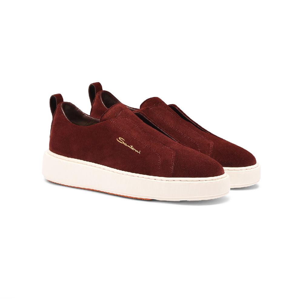 Santoni Sneaker slip-on da donna in suede bordeaux Fino Al -60%
