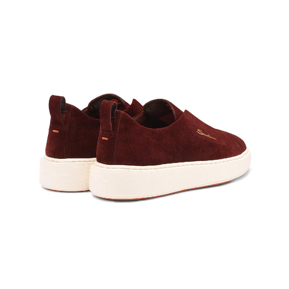 Santoni Sneaker slip-on da donna in suede bordeaux Fino Al -60%