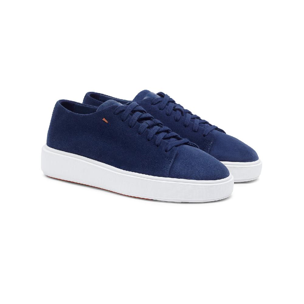 Santoni Sneaker da donna in suede blu Vendita