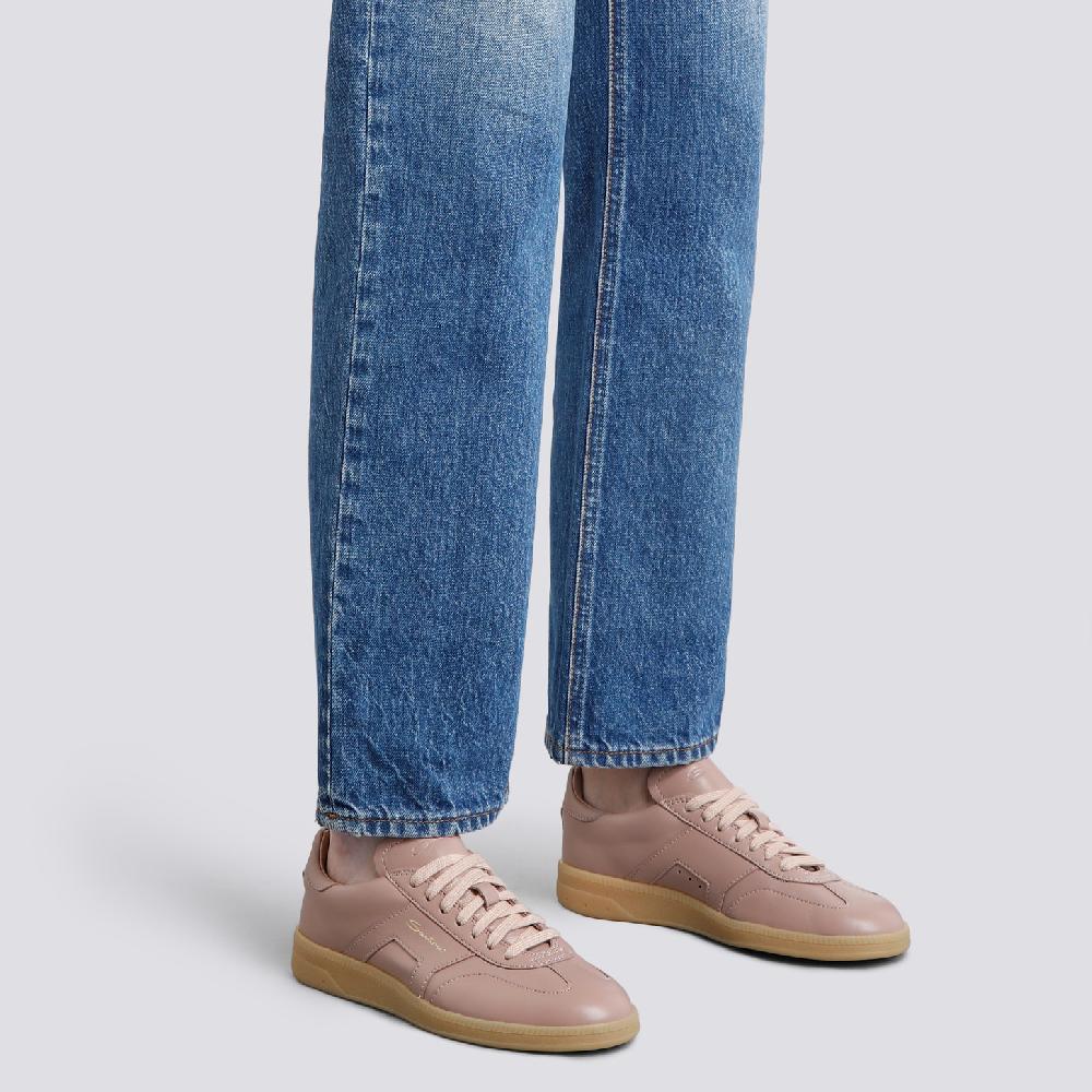 Santoni Sneaker DBS Oly da donna in pelle bottalata rosa Offerta