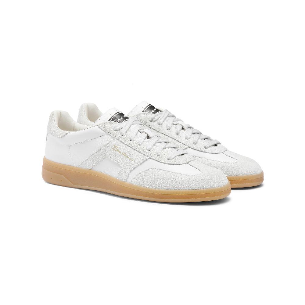 Santoni Sneaker DBS Oly da donna in pelle bottalata bianca Economico