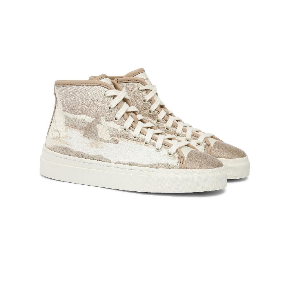 Santoni Sneaker da donna in tessuto beige Outlet