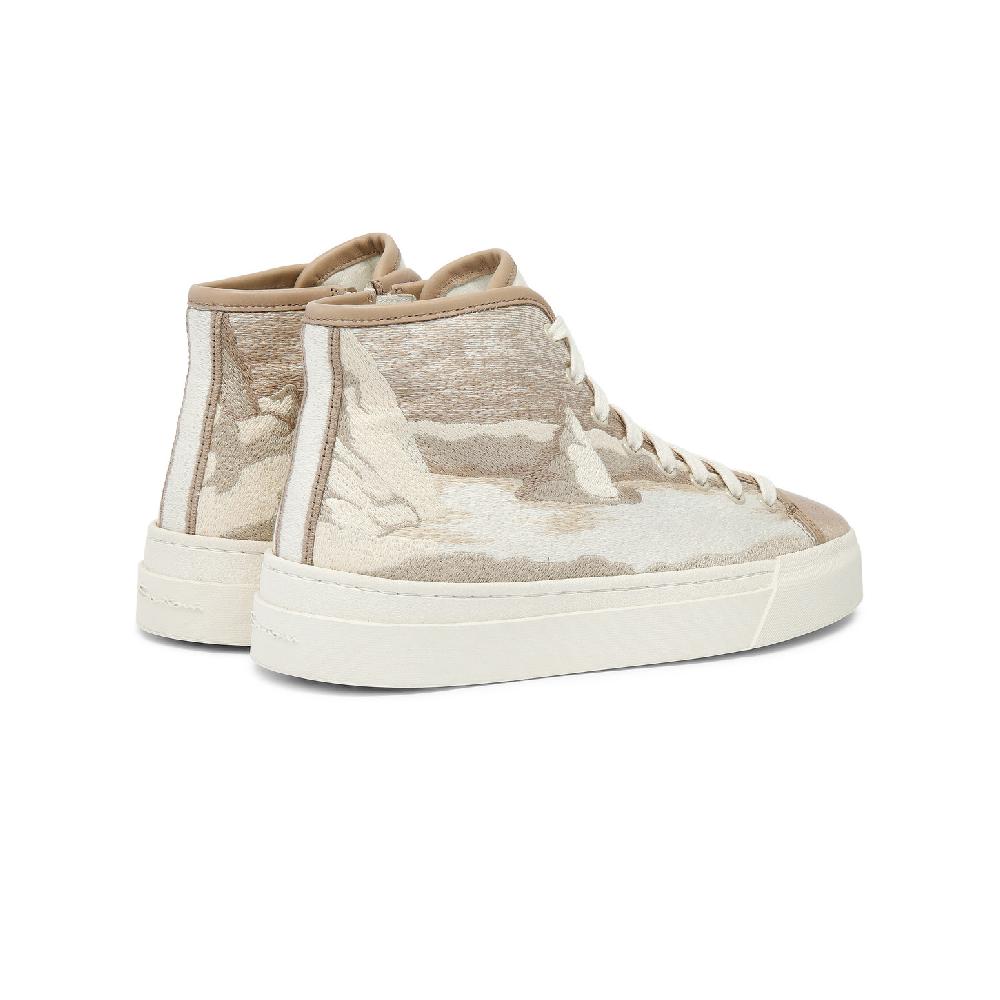 Santoni Sneaker da donna in tessuto beige Outlet