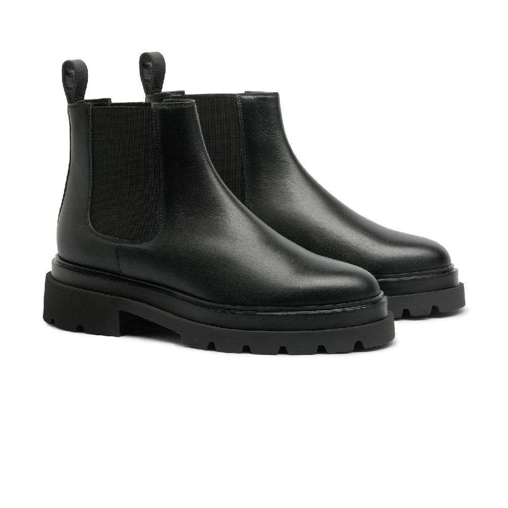 Santoni Stivaletto chelsea da donna in pelle nera In Vendita