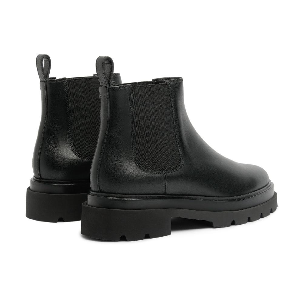 Santoni Stivaletto chelsea da donna in pelle nera In Vendita
