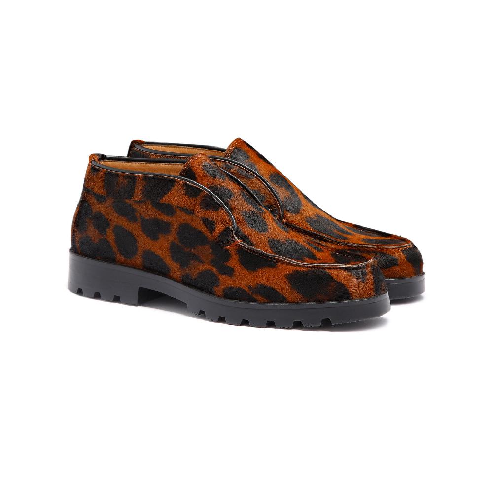 Santoni Stivaletto desert da donna in cavallino animalier Offerte