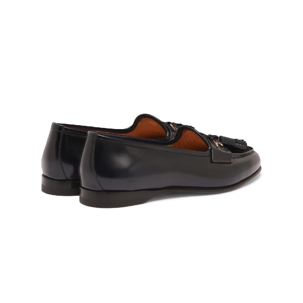 Santoni Mocassino Andrea con nappe da donna in pelle blu I Più Venduti