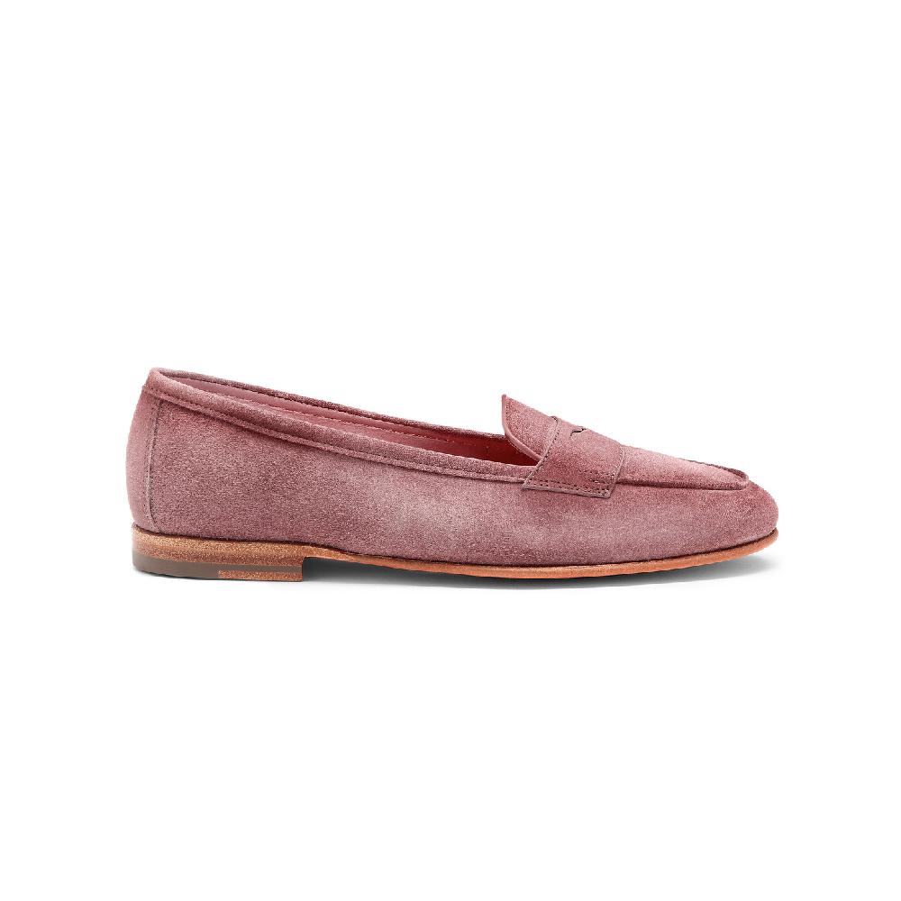 Santoni Mocassino Carla da donna in suede rosa Negozio