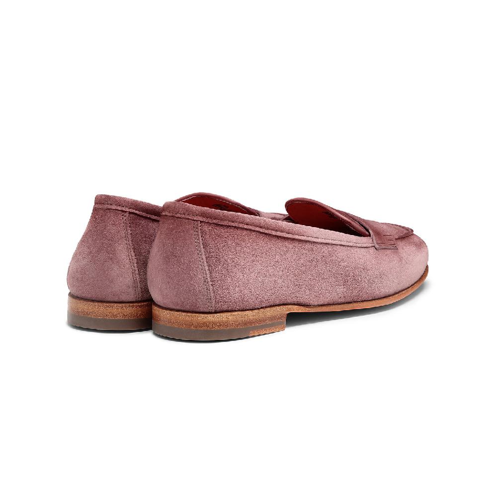 Santoni Mocassino Carla da donna in suede rosa Negozio