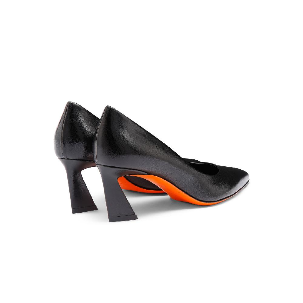 Santoni Décolletés tacco medio da donna in pelle nera Moda