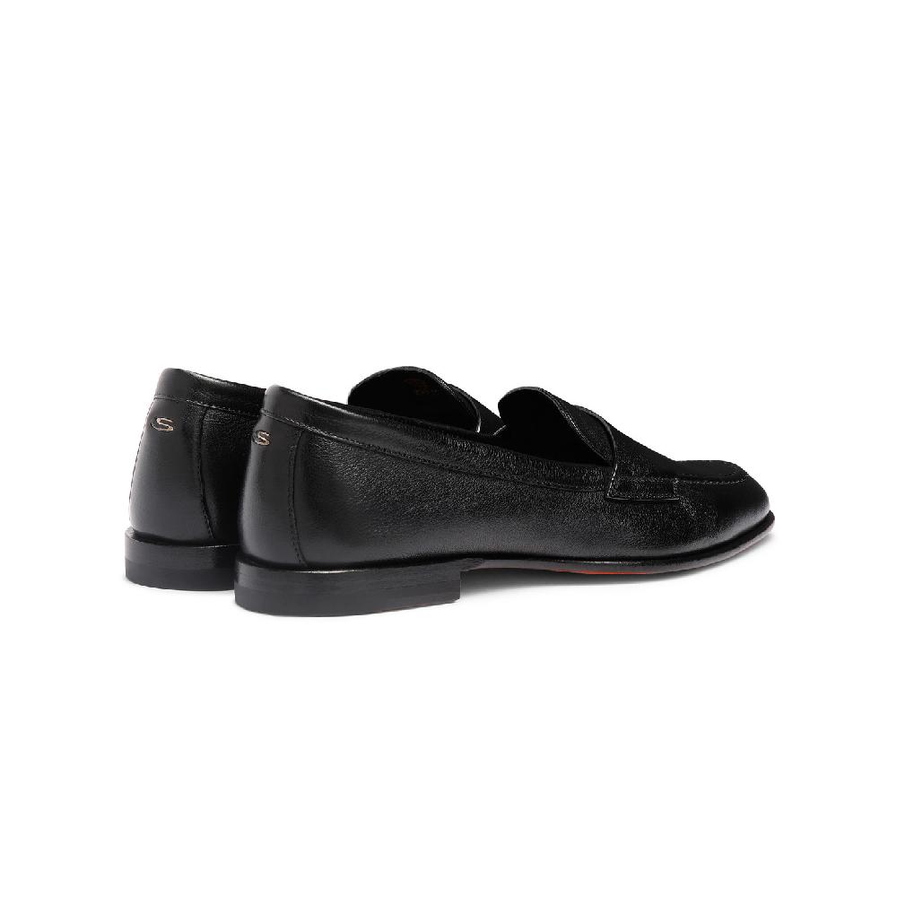 Santoni Mocassino penny da donna in pelle nera Italia