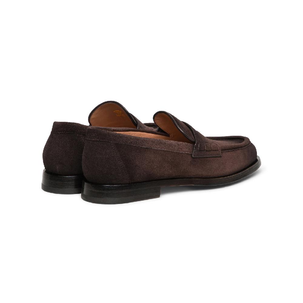 Santoni Mocassino penny da donna in suede testa di moro Vendita Economica