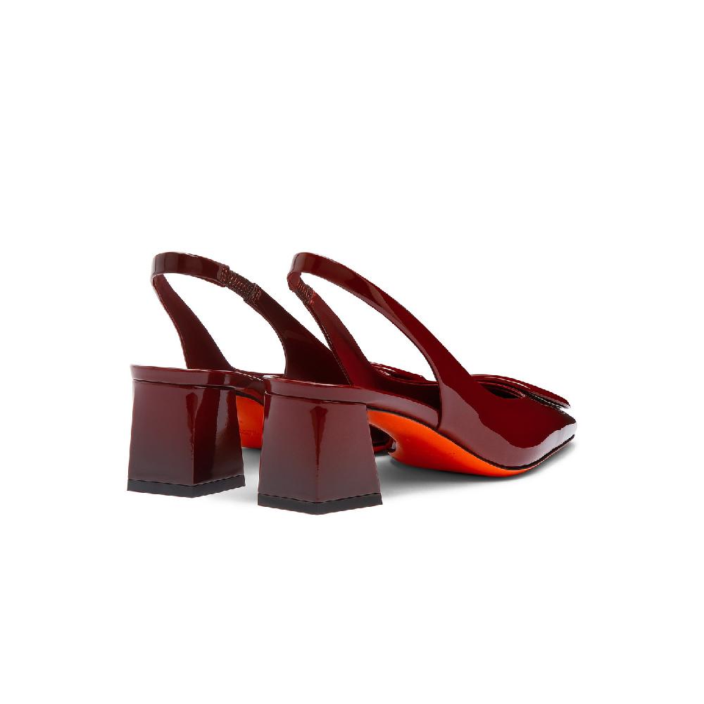 Santoni Décolletés tacco medio da donna in vernice rossa Qualità