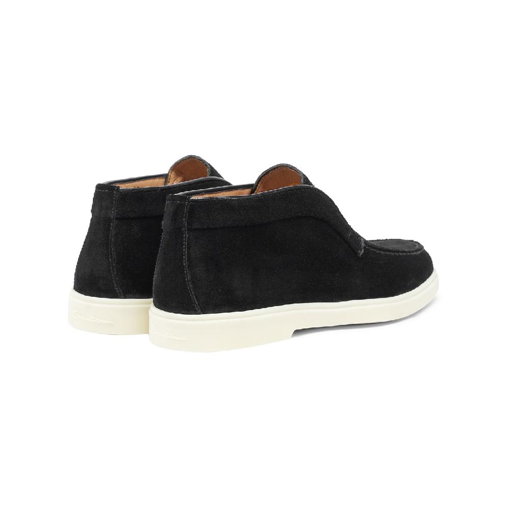 Santoni Stivaletto desert da donna in suede nero Spedizione Gratuita
