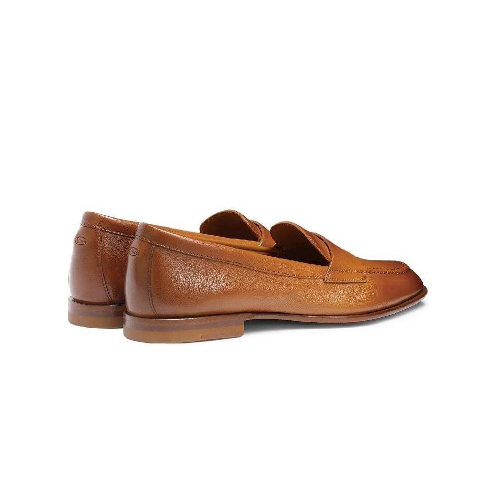 Santoni Mocassino penny da donna in pelle marrone Qualità Garantita