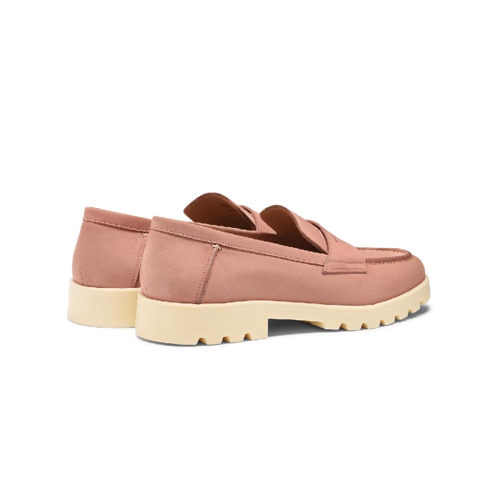 Santoni Mocassino penny da donna in nabuk rosa Fino Al -60%