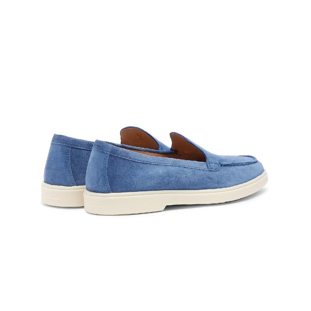 Santoni Mocassino da donna in suede blu Online