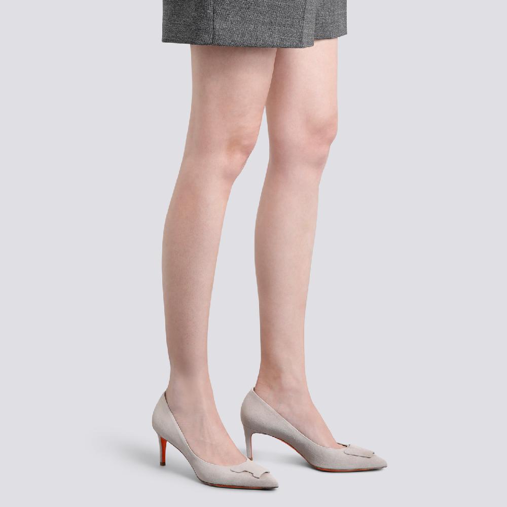 Santoni Décolletés tacco medio Santoni Sibille da donna in suede beige 2025