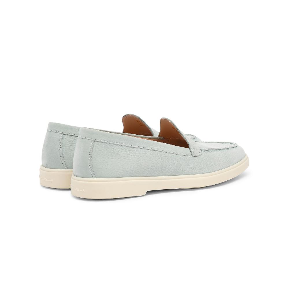 Santoni Mocassino da donna in nabuk azzurro Italy
