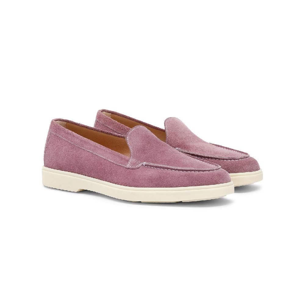 Santoni Mocassino da donna in suede viola Italia