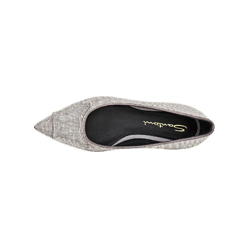 Santoni Ballerina da donna in strass argento Vendita